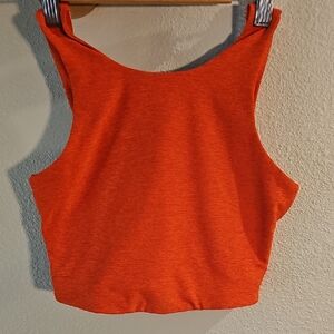 Outdoor Voices Orange Sleeveless Crop Tank Top